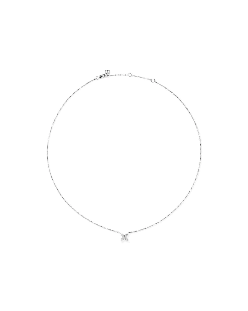 Collier floral en oxyde de zirconium 50 cm (20") en argent sterling