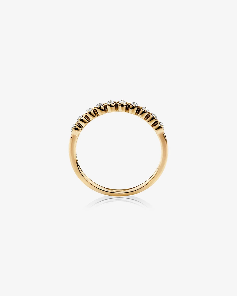 Wedding Ring with 0.15 Carat TW Diamonds in 14kt Yellow Gold