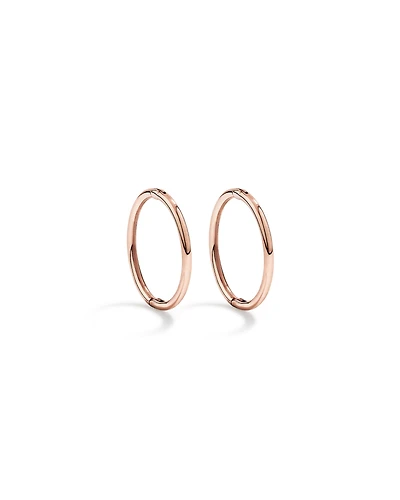 Dormeuses de 12 mm en or rose 10 K
