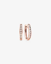 Huggie Earrings with 0.25 Carat TW of Diamonds in 10kt Rose Gold
