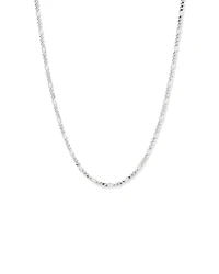 55cm (22") 3.75mm Width Figaro Chain Necklace in Sterling Silver