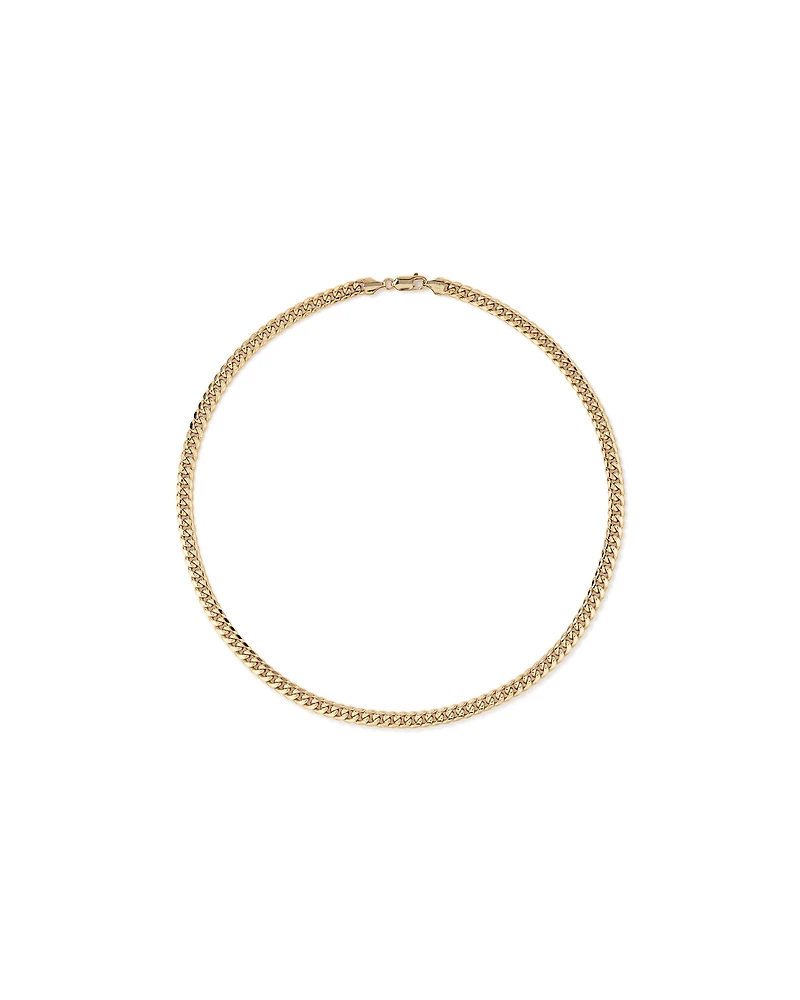 50cm (20") 6.15mm Width Semi Solid Miami Curb Chain in 10kt Yellow Gold