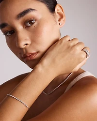 0.50 Carat TW Laboratory-Grown Diamond Tennis Bracelet in 10kt Yellow Gold