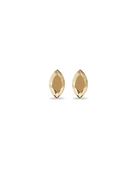 6.5mm Marquise Metal Diamond Stud Earrings in 10kt Yellow Gold