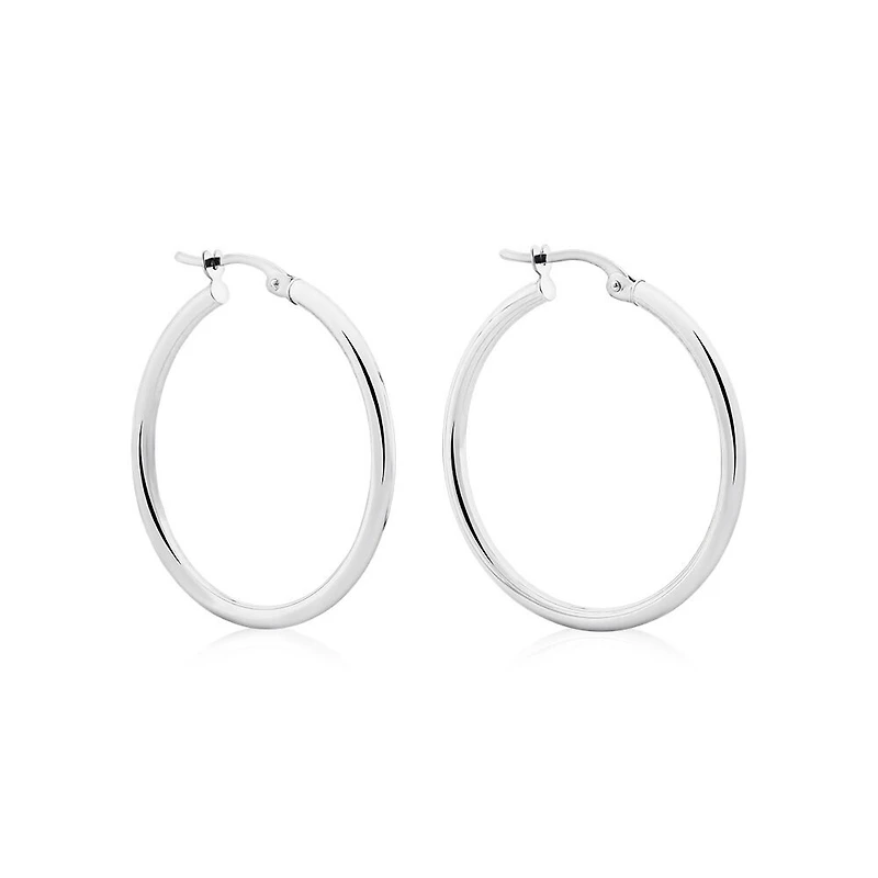 25mm Hoop Earrings in 10kt Rose Gold