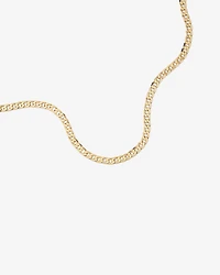 55cm (22") 8.9mm Width Solid Flat Bevelled Curb Chain in 10kt Yellow Gold