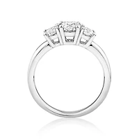 1.00 Carat TW Three Stone Round Brilliant Diamond Engagement Ring in 14kt Yellow and White Gold