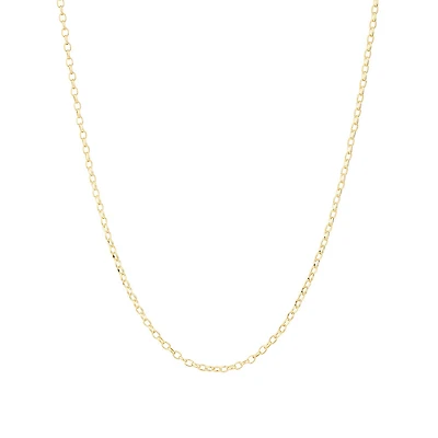 55cm (22") Oval Belcher Chain in 10kt Yellow Gold