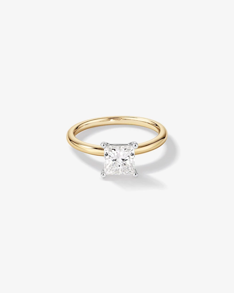 1.25 Carat TW Princess Cut Laboratory-Grown Diamond Solitaire Engagement Ring In 14kt White Gold