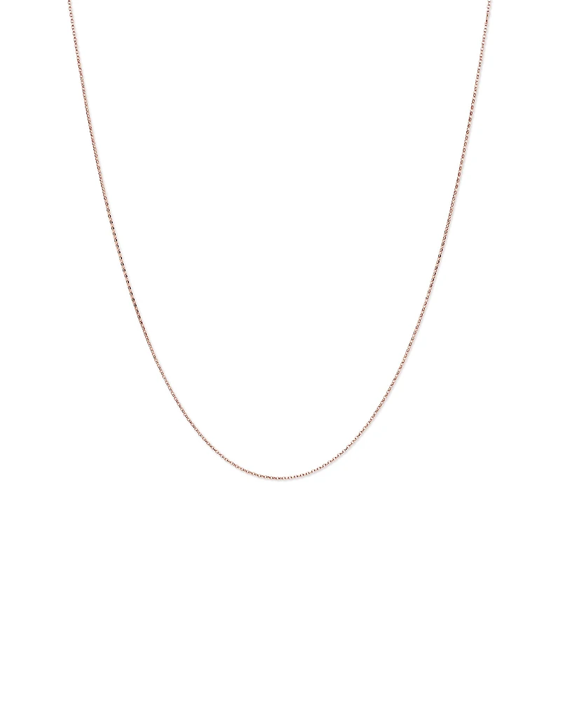 45cm (18") 1mm-1.5mm Width Solid Belcher Chain in 10kt Yellow Gold