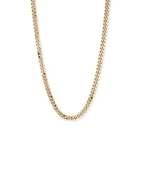 55cm (22") 9mm Width Semi Solid Diamond Cut Curb Chain in 10kt Yellow Gold