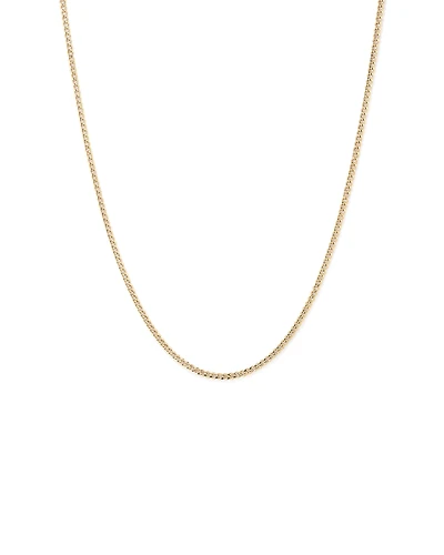 45cm (17") 2.8mm Width Semi Solid Miami Curb Chain in 10kt Yellow Gold