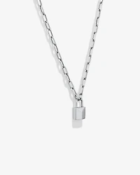 Signature Lock Necklace in Sterling Silver