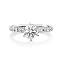 Sir Michael Hill Designer Engagement Ring with 1.37Carat TW of Diamonds in 18kt White Gold