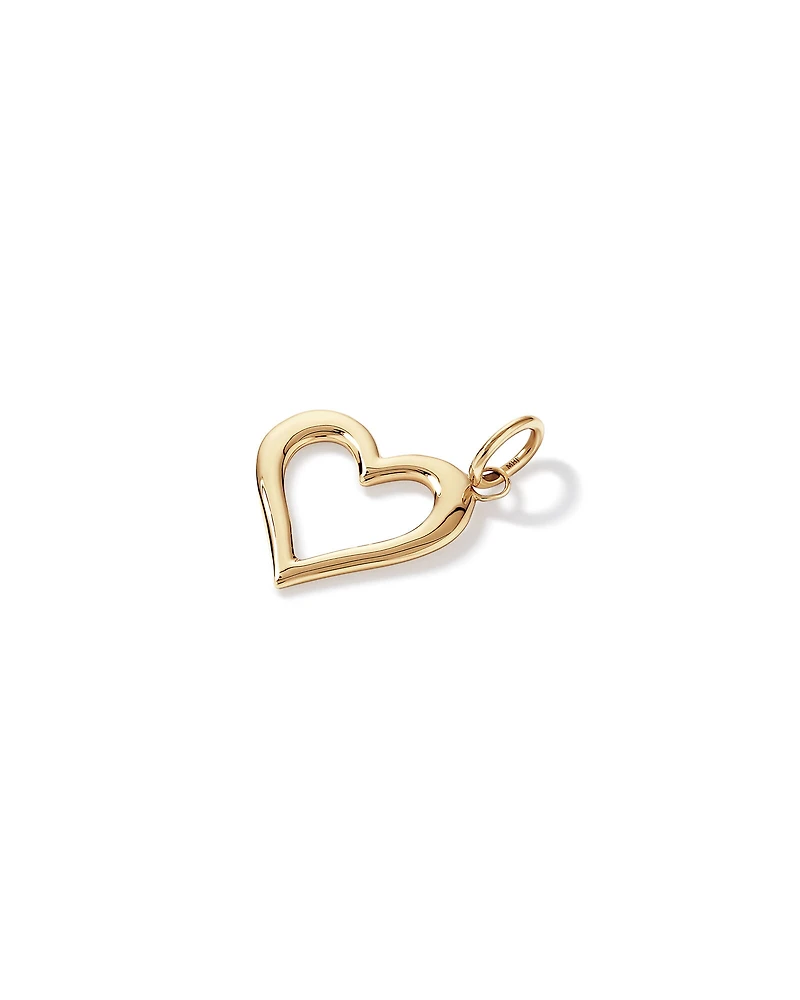 Open Love Heart Pendant in 10kt Yellow Gold