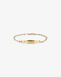 14cm (6") Baby Identity Bracelet with Pink Cubic Zirconia in 10kt Yellow Gold