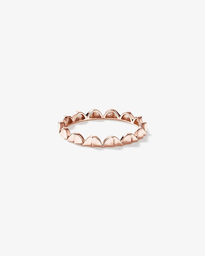 Bague Courbée Signature Connect en Or Rose 10 kt