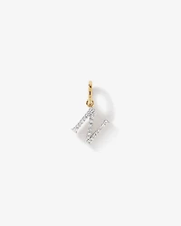 Pendentif initiale lettre N en diamant en or jaune 10 carats