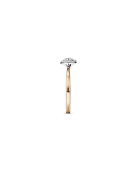 0.10 Carat TW Round Cluster Diamond Promise Ring in 10kt Yellow and White Gold