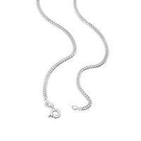 50cm (20") 2mm Width Curb Chain in Sterling Silver
