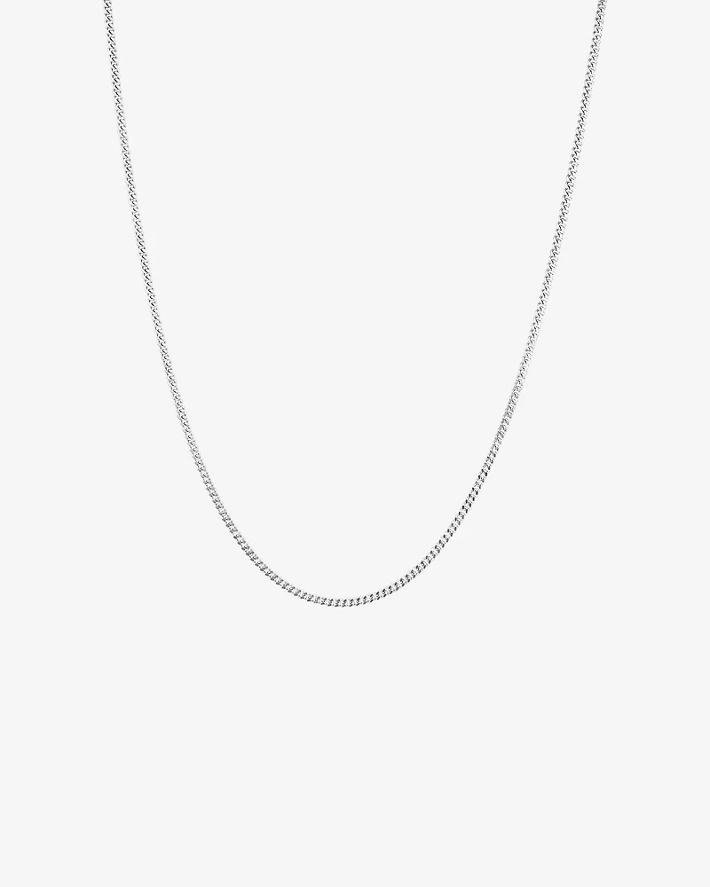 60cm (24") 1.5mm - 2mm Width Curb Chain in 925 Sterling Silver