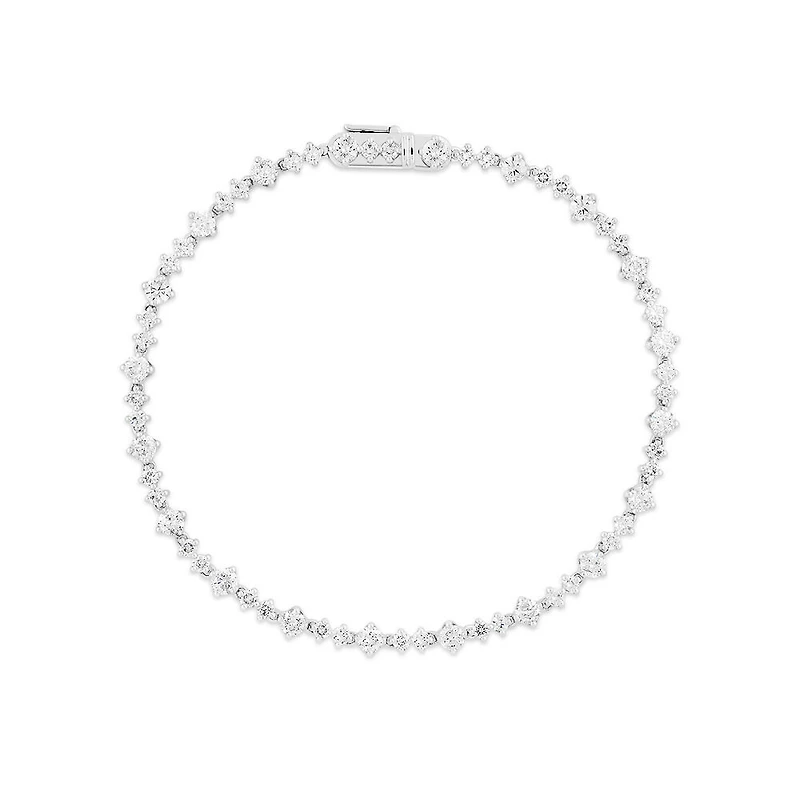 2.79 Carat TW Diamond Tennis Bracelet in 14kt White Gold