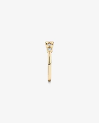 0.46 Carat TW Round Brilliant Graduated Diamond Bezel Set Ring in 10kt Yellow Gold