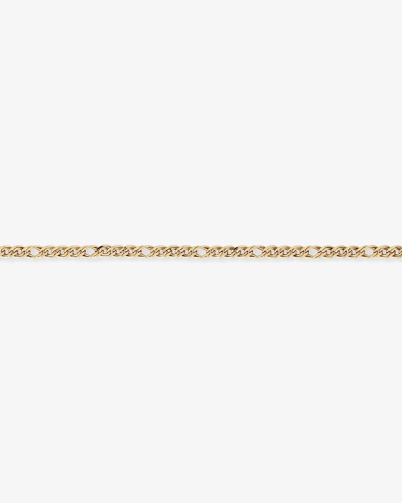 19cm (7.5") Double Oval Curb Bracelet in 10kt Yellow Gold