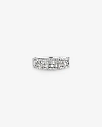Multi Row Ring with 0.50 Carat TW Diamond in 10kt White Gold