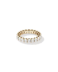 3.15 Carat TW Oval Laboratory-Grown Diamond Eternity Ring in 14kt White Gold
