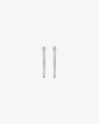 Hoop Earrings With 0.50 Carat TW Of Diamonds in 10kt White Gold