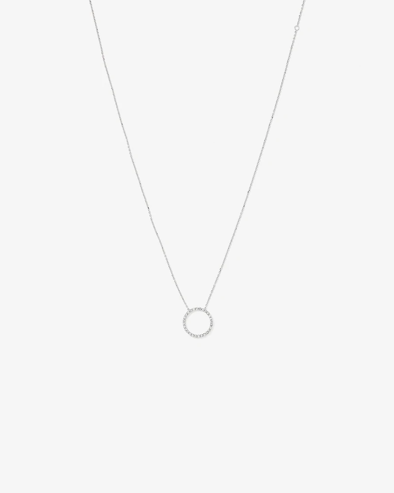 Collier de cercle de diamants TW de 0,40 carat en or blanc 10 carats