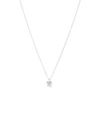 Cubic Zirconia Butterfly Pendant Necklace in Sterling Silver