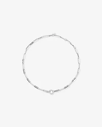 50cm (20") Square Paperclip Open Pendant Chain in Sterling Silver