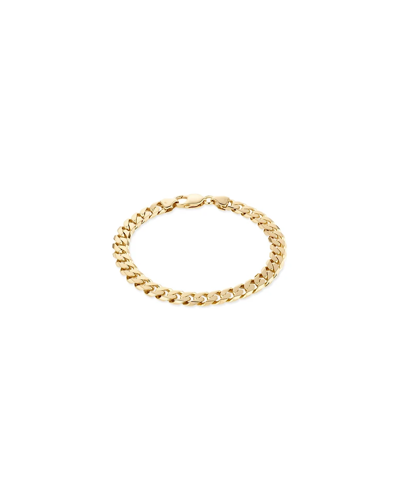 Men's Curb Bracelet in 10kt Yellow Gold