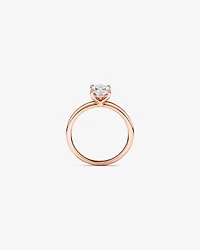 Carat TW Oval Laboratory-Grown Diamond Solitaire Engagement Ring in 14kt White Gold