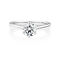 1 Carat Diamond Solitaire Ring in 14kt White Gold