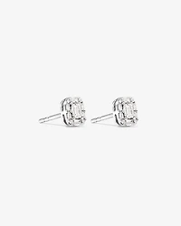 0.31 Carat TW Multistone Emerald Cut Diamond Stud Earrings in 10kt White Gold