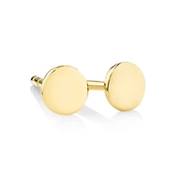 4mm Circle Stud Earrings in 10kt Yellow Gold