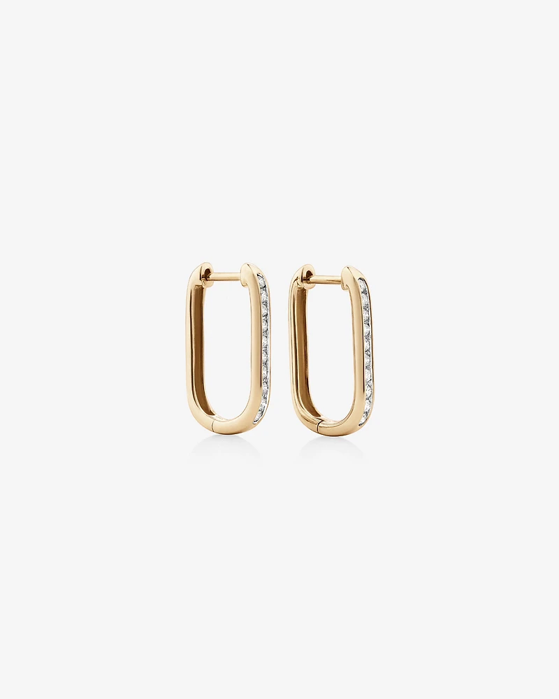Huggies with 0.22 Carat TW of Diamonds in 10kt Yellow Gold