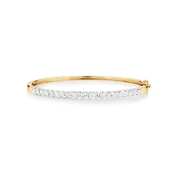Hinged Bangle with 2 Carat TW of Diamonds in 14kt Yellow & White Gold