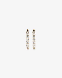 1.00 Carat TW Laboratory-Grown Diamond Hoop Huggie Earrings in 10kt Yellow Gold