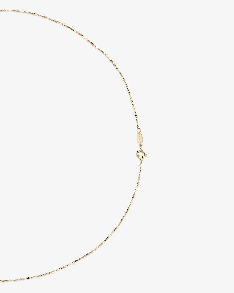 50cm (20") 0.66mm Width Box Chain in 10kt Yellow Gold