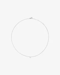 Diamond Serendipity Single Stone Necklace in Sterling Silver
