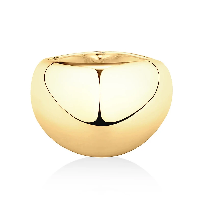 Wide Dome Ring in 10kt Yellow Gold
