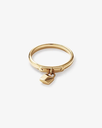 Signature Lock Ring in 10kt Yellow Gold