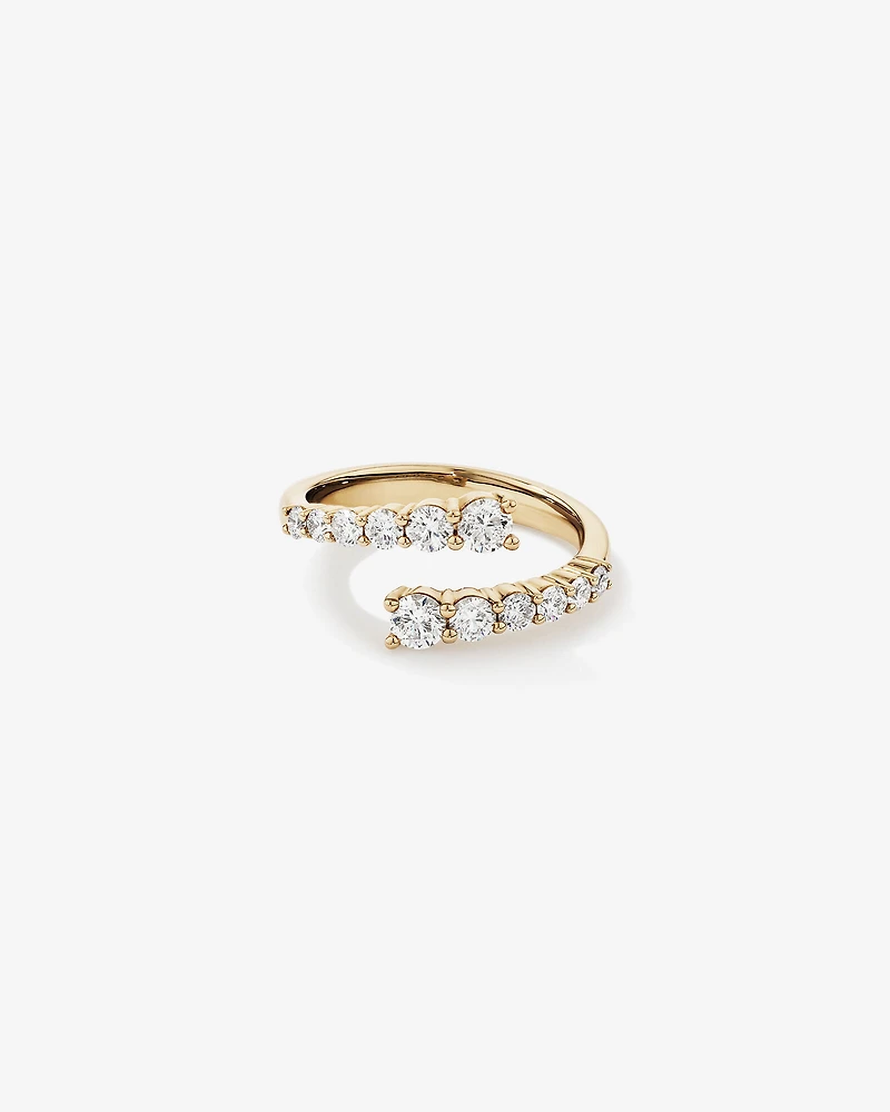 Bypass Ring with 1.00 Carat TW of Diamonds in 10kt Yellow Gold