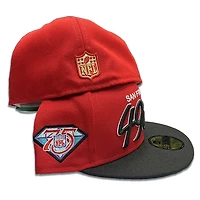 San Francisco 49ers Script Two Tone 75th Anniversary Patch Green UV 59FIFTY Fitted Hat