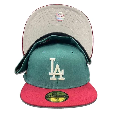 Los Angeles Dodgers Green Two Tone 100th Patch Gray UV 59FIFTY Fitted Hat