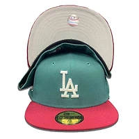 Los Angeles Dodgers Green Two Tone 100th Patch Gray UV 59FIFTY Fitted Hat